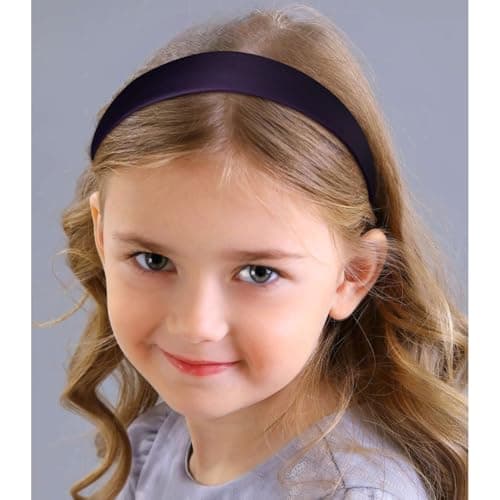 12Pcs 1.2inch Women Satin Craft Headbands Colorful Hair Bands DIY Fashion Accscessories