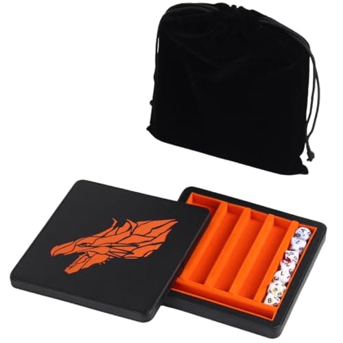 Guarida Dice 7 Tray with Magnetic Lid - Dragon Purple, Perfect for DND and RPG Games