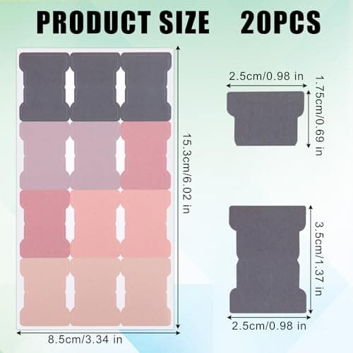 Blank Sunset 240 Piece Self-Adhesive Index Tabs for Labeling