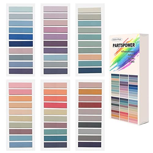 1200 Sheet Sticky Tabs for Books - Adhesive Translucent Writable Tabs for Categorizing