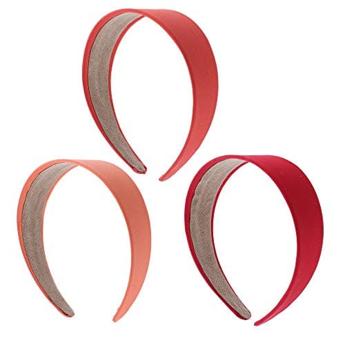 Motique Accessories Satin Wing Headband for Women and Girls - Set of 3