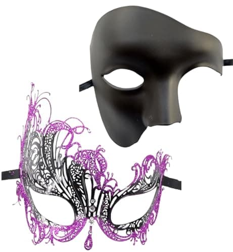 Coolwife Phantom of the Opera One-Eyed Masquerade Mask Costumes