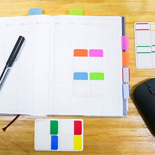KICNIC 1 Inch Colored Page Markers, 960 Pcs Self Adhesive Tabs for Documents & Folders [24 Sets, 10 Colors]