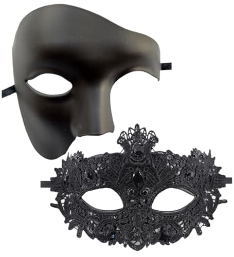 Coolwife Phantom of the Opera One-Eyed Masquerade Mask Costumes