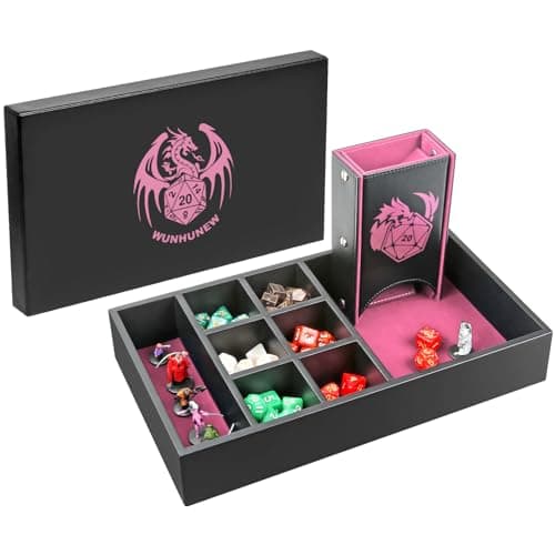 4-in-1 D&D Dice Tray & Storage Tower - Perfect RPG Gift for DMs & Players