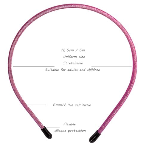 Minihope Skinny Multicolor Headbands - 6 Pack Durable & Adjustable - Instant Style