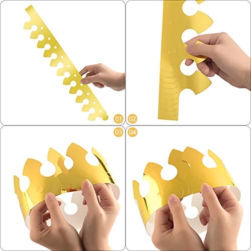 TUPARKA Golden King Crowns for Birthday Celebration, Baby Shower Photo Props