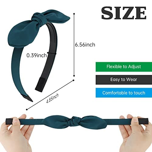 6 Pack Cute Bow & Knotted Headbands for Women & Girls