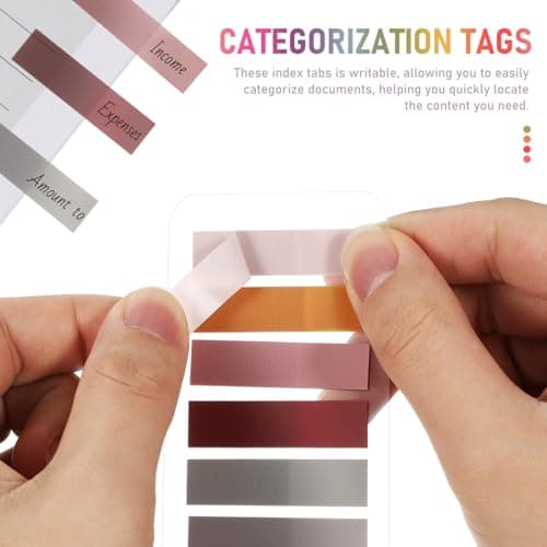 Lurrose 2400pcs Transparent Page Markers Writable & Repositionable for File Classification