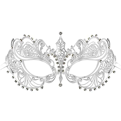 Coddsmz Laser Cut Metal Masquerade Mask for Venetian Parties