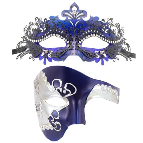 Couples Masquerade Mask Set for Holidays & Parties
