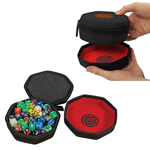 GEEKON Protective Dice Case & Tray - Holds Over 75 Dice! Perfect for Game Night! (Gray)