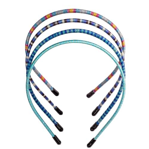 Minihope Skinny Multicolor Headbands - 6 Pack Durable & Adjustable - Instant Style