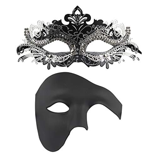 Couples Masquerade Mask Set for Holidays & Parties