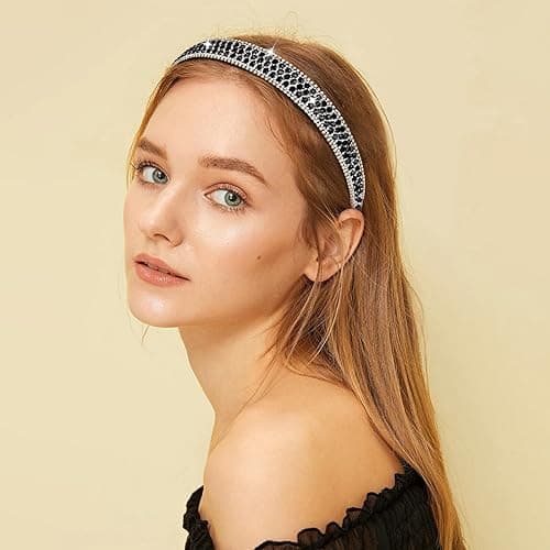 Wecoe Rhinestone Headbands for Women and Girls