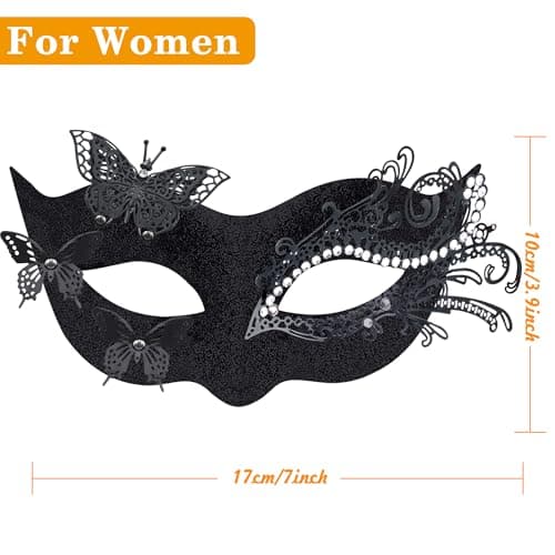 Couple Metal Venetian Masquerade Masks