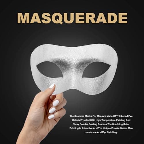 Aqearl Couple Venetian Mask for Halloween Party Prom Ball Costume