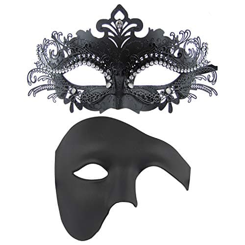 Couples Masquerade Mask Set for Holidays & Parties