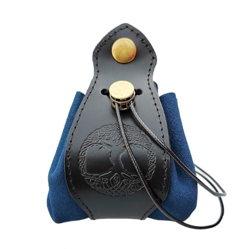 Celtic Tree DND Gifts Dice Bag - Genuine Leather Storage with Tray
