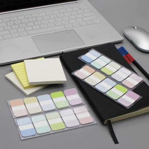 Assorted Colors 0.98x1.71 Inch Sticky Tabs, 4 Dispensers/Pack, 400 Pages Total