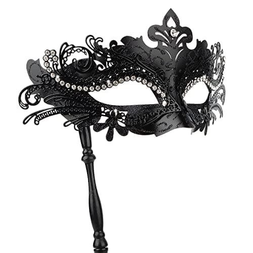 Hoshin Masquerade Mask with Stick for Women