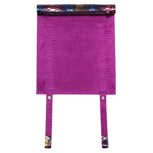 Cusdie 2 in 1 Dice Mat & Holder - DND Compatible, Colorful Dragon Scale