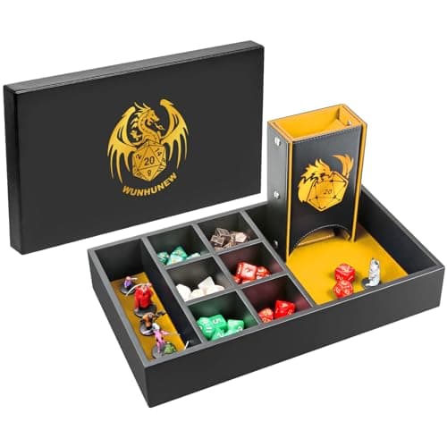 4-in-1 D&D Dice Tray & Storage Tower - Perfect RPG Gift for DMs & Players