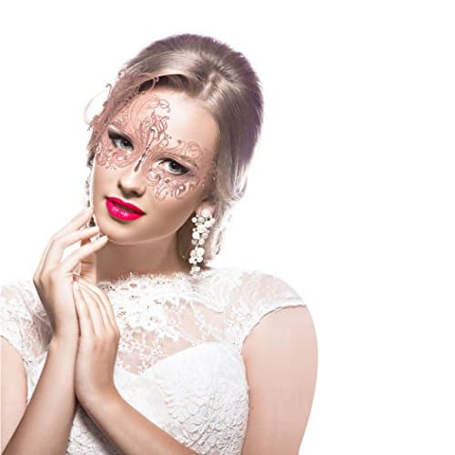 Coddsmz Laser Cut Metal Masquerade Mask for Venetian Parties