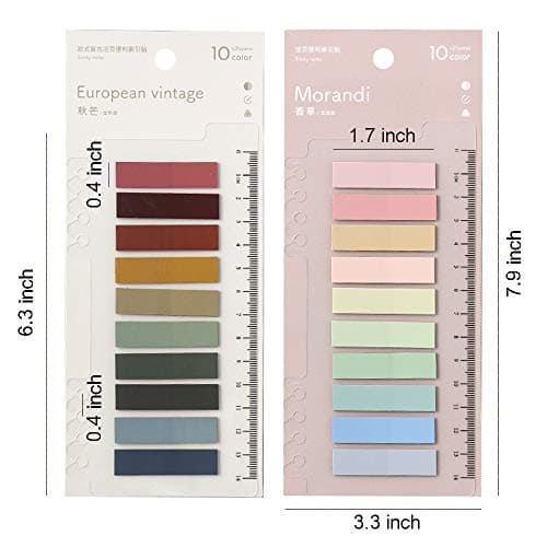 Writable and Repositionable 1200 Piece Sticky Index Tabs for Pages or Book Markers