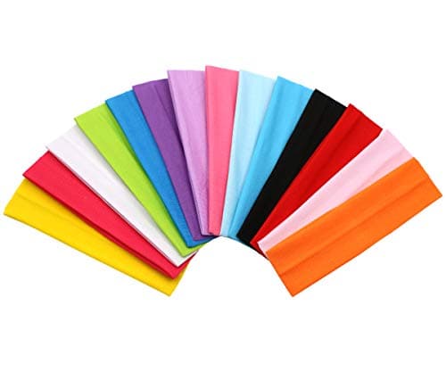 12 Pack Soft Stretchy Elastic Headbands for Women & Girls - Beauty Hair Accessories