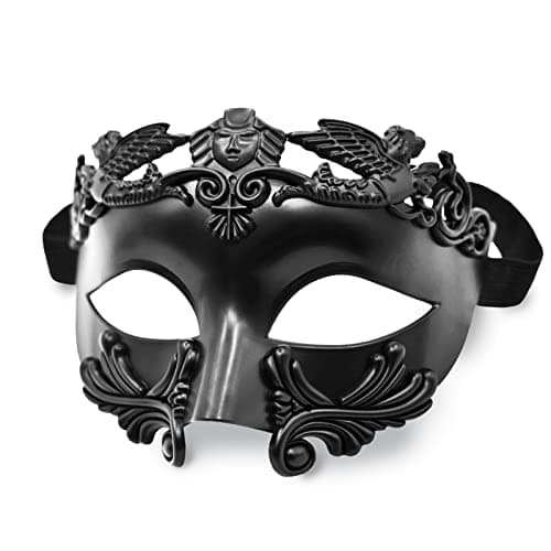 MYSEUNI Roman Greek Mask for Men - Venetian Half Face Mask