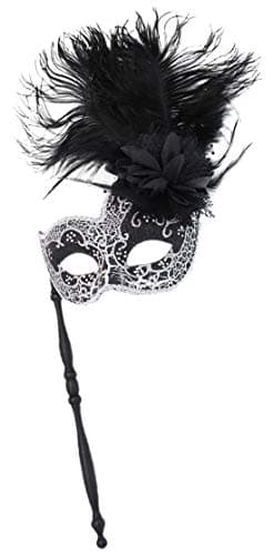 Coolwife Feather Masquerade Mask for Halloween and Cosplay
