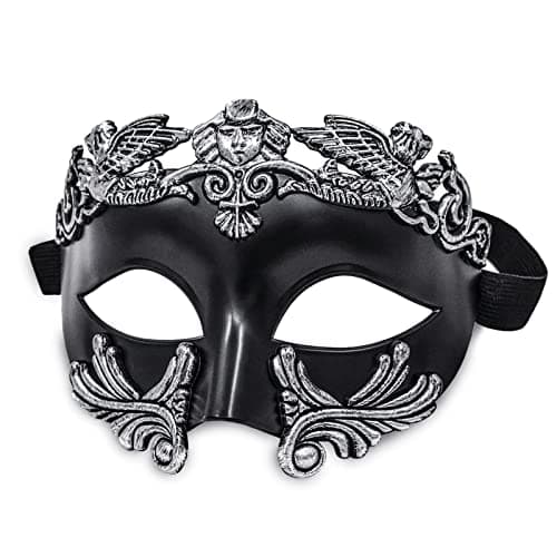MYSEUNI Roman Greek Mask for Men - Venetian Half Face Mask