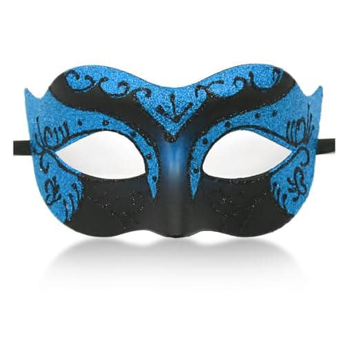 Ralleyfun Masquerade Mask for Couple, Venetian Mask for Halloween & Mardi Gras