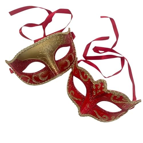 MasqStudio Couples Masquerade Ball Mask for Cosplay & Mardi Gras Prom