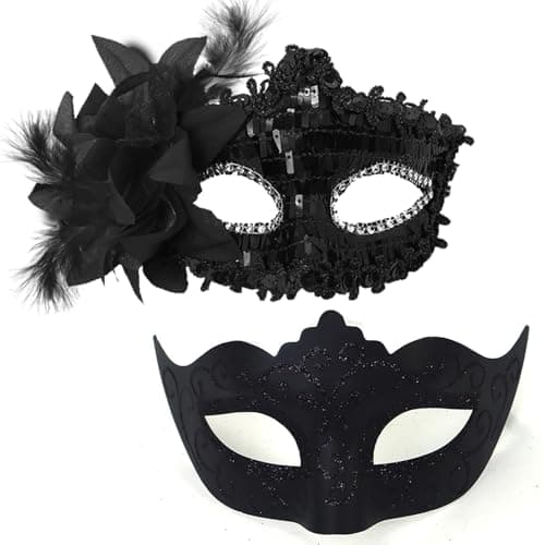 Men's & Women's Shiny Masquerade Masks for Halloween Party Prom