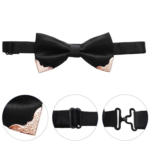 Yookat Half Face Masquerade Mask and Bow Tie for Mardi Gras, Carnival, Halloween