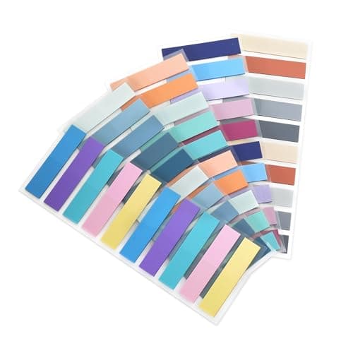 Multicolored Writable Translucent Tabs for Books & Notebooks (1000 Pcs)