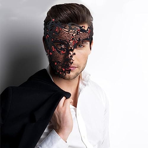 Thmyo Couples Masquerade Mask - Phantom of the Opera Laser Cut Metal