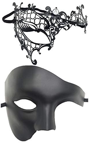 Coolwife Phantom of the Opera One-Eyed Masquerade Mask Costumes