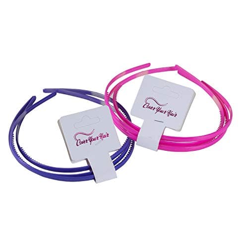 36 Piece Thin Colorful Plastic Headbands for Women