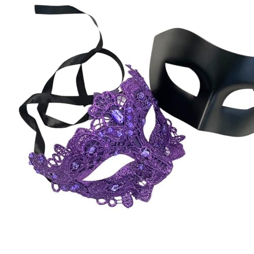 Masq Brocade Lace Masquerade Ball Mask Pair
