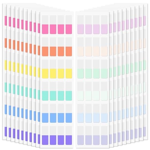 Sticky Index Tabs for Reading Notes and File Organization, Colored and Writable (1 inch)