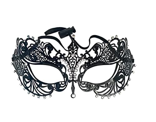 ZbFwmx Couple Masquerade Mask Set Black Costume Mask Cosplay Party Ball