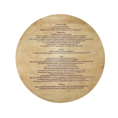Classic Wooden Dice Tray for Farkle & Other Dice Games (Tray + 2 Dice)
