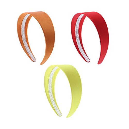Motique Accessories Satin Wing Headband for Women and Girls - Set of 3