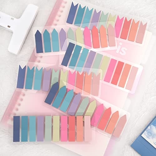 Temiary 1200 Piece Translucent Sticky Index Tabs for Books, Notebooks, and More