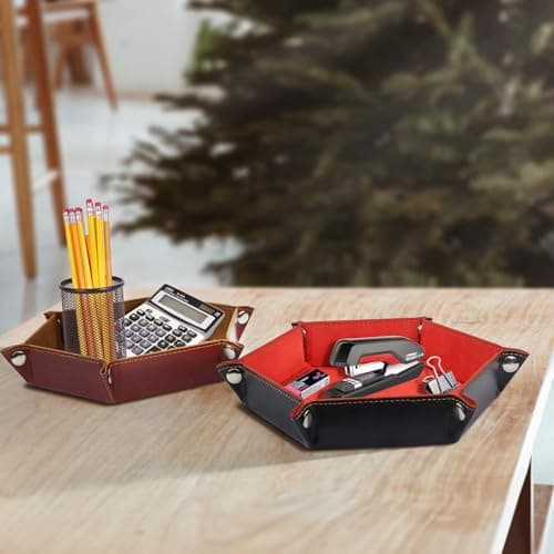 K.T. Fancy 8-Piece Folding D&D Dice Tray withPU Leather & Velvet Storage Box