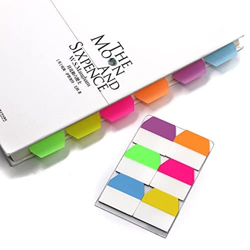 VANRA 1200 Pieces 1 Inch Colored File Tabs Writable Labels for Bookmarks & File Classification