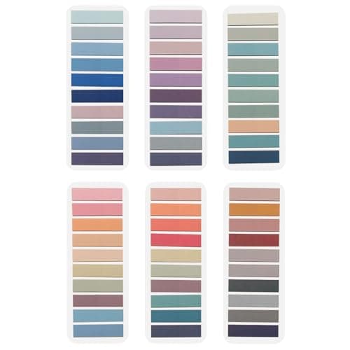 Lysas 1200pcs Morandi Sticky Note Tabs, Colored Translucent Writable Book Flags Tabs